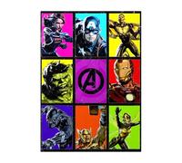Displate Officiel Marvel Poster Métallique Fixation Magnétique Licence Officielle Image Affiche de Haute Qualité Avengers Marvel 80Th Anniversary - Avengers Pop Art hauteur 67,5 cm largeur 48 cm -