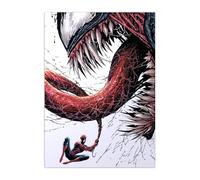 Displate Officiel Marvel Poster Métallique Fixation Magnétique Licence Officielle Image Affiche de Haute Qualité Venom - Epic Battle 32x45cm - Matt
