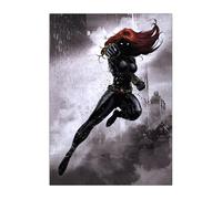 Displate Officiel Marvel Poster Métallique Fixation Magnétique Licence Officielle Image Affiche de Haute Qualité Marvel Dark Edition - Black Widow 32x45cm - Matt