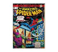 Displate Officiel Marvel Poster Métallique Fixation Magnétique Licence Officielle Image Affiche de Haute Qualité Spider Man Retro - Green Goblin 32x45cm - Matt