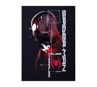 Displate Officiel Marvel Poster Métallique Fixation Magnétique Licence Officielle Image Affiche de Haute Qualité Miles Morales Game - Scan a Hero hauteur 67,5 cm largeur 48 cm -