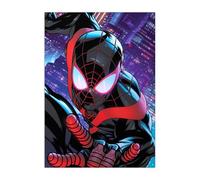 Displate Officiel Marvel Poster Métallique Fixation Magnétique Licence Officielle Image Affiche de Haute Qualité Miles Morales - Eye to Eye hauteur 67,5 cm largeur 48 cm -