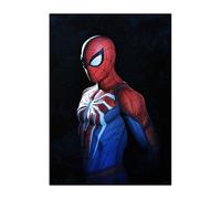 Displate Officiel Marvel Poster Métallique Fixation Magnétique Licence Officielle Image Affiche de Haute Qualité Spiderman Game - The Man 32x45cm - Matt