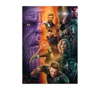 Displate Officiel Marvel Poster Métallique Fixation Magnétique Licence Officielle Image Affiche de Haute Qualité Avengers Marvel 80Th Anniversary - Avengers Team 32x45cm - Matt