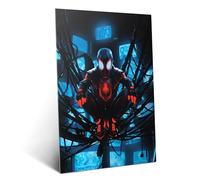 Displate Officiel Marvel Poster Métallique Fixation Magnétique Licence Officielle Image Affiche de Haute Qualité Miles Morales - Network Spider hauteur 67,5 cm largeur 48 cm -