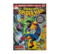 Displate Officiel Marvel Poster Métallique Fixation Magnétique Licence Officielle Image Affiche de Haute Qualité Spider Man Retro - Incredible Hulk 32x45cm - Matt