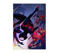 Displate Officiel Marvel Poster Métallique Fixation Magnétique Licence Officielle Image Affiche de Haute Qualité Miles Morales - Heroes of the Spider-verse 32x45cm - Matt
