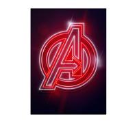 Displate Officiel Marvel Poster Métallique Fixation Magnétique Licence Officielle Image Affiche de Haute Qualité Marvel Neons - The Avengers Neon 32x45cm - Matt