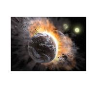 Displate Officiel NASA Métallique Fixation Magnétique Licence Officielle Image Affiche de Haute Qualité Rocky exoplanets collision 32x45cm