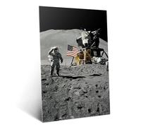Displate Officiel NASA Métallique Fixation Magnétique Licence Officielle Image Affiche de Haute Qualité On the Moon 32x45cm