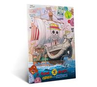 Displate Officiel One Piece Poster - Live Action Going Merry: Adventure Awaits Collage - Métallique Fixation Magnétique Licence Officielle Image Affiche de Haute Qualité 45 cm x 32 cm