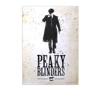 Displate Officiel Peaky Blinders Métallique Fixation Magnétique Licence Officielle Image Affiche de Haute Qualité Stencil - Peaky Blinders Stencil - Größe M - hauteur 45 cm largeur 32 cm.
