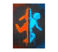 Displate Officiel Portal Game Métallique Fixation Magnétique Licence Officielle Image Affiche de Haute Qualité Portal In Out hauteur 45 cm largeur 32 cm.