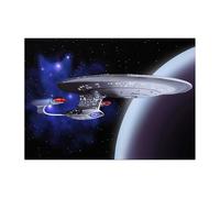 Displate Officiel Star Trek Métallique Fixation Magnétique Licence Officielle Image Affiche de Haute Qualité The Next Generation Cats Enterprise Ship hauteur 67,5 cm largeur 48 cm