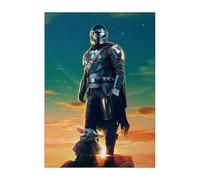 Displate Officiel Star Wars Poster Métallique Fixation Magnétique Licence Officielle Image Affiche de Haute Qualité Mandalorian Season 3 - The Mandalorian season 3 hauteur 45 cm largeur 32 cm.