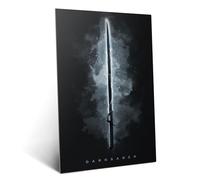 Displate Officiel Star Wars Poster Métallique Fixation Magnétique Licence Officielle Image Affiche de Haute Qualité Darksaber hauteur 67,5 cm largeur 48 cm