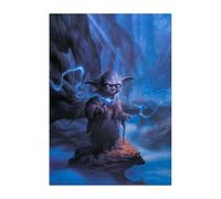Displate Officiel Star Wars Poster Métallique Fixation Magnétique Licence Officielle Image Affiche de Haute Qualité Master Yoda 32x45cm