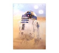 Displate Officiel Star Wars Poster Métallique Fixation Magnétique Licence Officielle Image Affiche de Haute Qualité R2D2 32x45cm