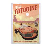 Displate Officiel Star Wars Poster Métallique Fixation Magnétique Licence Officielle Image Affiche de Haute Qualité Visit Tatooine 32x45cm
