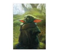 Displate Officiel Star Wars Poster Métallique Fixation Magnétique Licence Officielle Image Affiche de Haute Qualité Baby 32x45cm