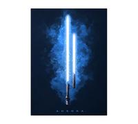 Displate Officiel Star Wars Poster Métallique Fixation Magnétique Licence Officielle Image Affiche de Haute Qualité Ahsoka Lightsaber 32x45cm