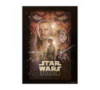 Displate Officiel Star Wars Poster Métallique Fixation Magnétique Licence Officielle Image Affiche de Haute Qualité Star Wars Episode I: The Phantom Menace hauteur 67,5 cm largeur 48 cm