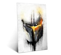 Displate Officiel Star Wars Poster Métallique Fixation Magnétique Licence Officielle Image Affiche de Haute Qualité Mandalorian Graffitti Helmet hauteur 67,5 cm largeur 48 cm