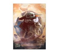 Displate Officiel Star Wars Poster Métallique Fixation Magnétique Licence Officielle Image Affiche de Haute Qualité The Child 32x45cm