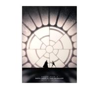 Displate Officiel Star Wars Poster Métallique Fixation Magnétique Licence Officielle Image Affiche de Haute Qualité Duels of Fate - Death Star II hauteur 45 cm largeur 32 cm.