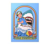 Displate Officiel Steven Rhodes Métallique Fixation Magnétique Licence Officielle Image Affiche de Haute Qualité Stay Positive hauteur 45 cm largeur 32 cm.