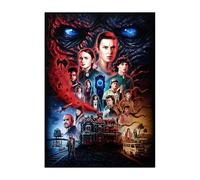 Displate Officiel Stranger Things Métallique Fixation Magnétique Licence Officielle Image Affiche de Haute Qualité Season 4 Key Poster
