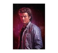 Displate Officiel Stranger Things Métallique Fixation Magnétique Licence Officielle Image Affiche de Haute Qualité S4 Steve 32x45cm