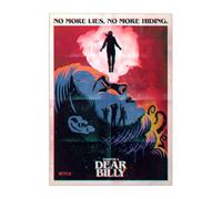 Displate Officiel Stranger Things Métallique Fixation Magnétique Licence Officielle Image Affiche de Haute Qualité Dear Billy No Logo