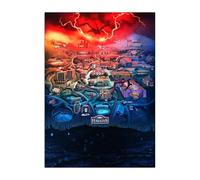 Displate Officiel Stranger Things Métallique Fixation Magnétique Licence Officielle Image Affiche de Haute Qualité Hawkins 32x45cm