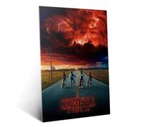 Displate Officiel Stranger Things Métallique Fixation Magnétique Licence Officielle Image Affiche de Haute Qualité Stranger Things S1 Boys 32x45cm