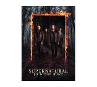Displate Officiel Supernatural Métallique Fixation Magnétique Licence Officielle Image Affiche de Haute Qualité Key Arts - Supernatural Season 12 hauteur 45 cm largeur 32 cm.