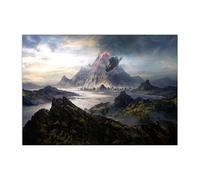 Displate Officiel The Elder Scrolls Métallique Fixation Magnétique Licence Officielle Image Affiche de Haute Qualité Red Mountain Horizontal 32x45cm