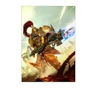 Displate Officiel Warhammer Métallique Fixation Magnétique Licence Officielle Image Affiche de Haute QualitéWarhammer 40,000 Art Adeptus Custodes hauteur 45 cm largeur 32 cm.