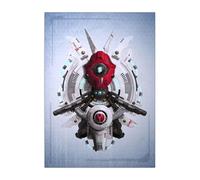 Displate Officiel Warhammer Métallique Fixation Magnétique Licence Officielle Image Affiche de Haute QualitéWarhammer 40,000 Emblems - T'au Empire - Größe M - hauteur 45 cm largeur 32 cm.