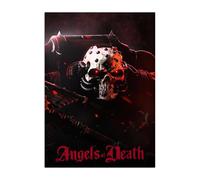 Displate Officiel Warhammer Métallique Fixation Magnétique Licence Officielle Image Affiche de Haute QualitéWarhammer Animation Angels of Death Rafael hauteur 45 cm largeur 32 cm.