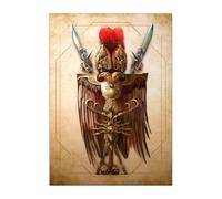 Displate Officiel Warhammer Métallique Fixation Magnétique Licence Officielle Image Affiche de Haute QualitéWarhammer 40,000 Emblems - Adeptus Custodes - Größe M - hauteur 45 cm largeur 32 cm.