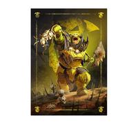 Displate Officiel Warhammer Métallique Fixation Magnétique Licence Officielle Image Affiche de Haute QualitéAge of Sigmar Orruks Ironjawz Brute hauteur 45 cm largeur 32 cm.