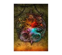 Displate Officiel Warhammer Métallique Fixation Magnétique Licence Officielle Image Affiche de Haute QualitéWarhammer 40,000 Emblems - Chaos Daemons 1 - Größe M - hauteur 45 cm largeur 32 cm.