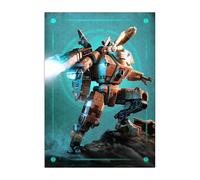 Displate Officiel Warhammer Métallique Fixation Magnétique Licence Officielle Image Affiche de Haute Qualité T'au Commander - Größe M - hauteur 45 cm largeur 32 cm.