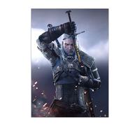 Displate Officiel Witcher 3 Métallique Fixation Magnétique Licence Officielle Image Affiche de Haute Qualité Geralt Sword hauteur 67,5 cm largeur 48 cm