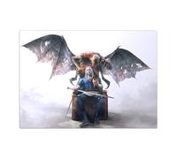 Displate Officiel Witcher 3 Métallique Fixation Magnétique Licence Officielle Image Affiche de Haute Qualité Geralt hauteur 67,5 cm largeur 48 cm