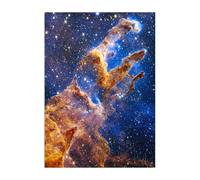 Displate - Poster en métal de la NASA - Poster pour chambre - NASA - James Webb Telescope Photos - Pillars of Creation - hauteur 45 cm largeur 32 cm.