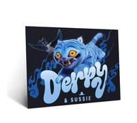 Displate Poster en Métal KPop Demon Hunters Derpy & Sussie: Spirit Chase Affiche Murale Décorative pour Chambre à Coucher Monture Magnétique 45 x 32 cm