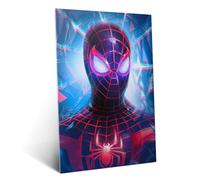 Displate Poster en Métal Marvel Miles Morales - Dimensional Break Affiche Murale Décorative pour Chambre à Coucher Monture Magnétique 32 x 45 cm