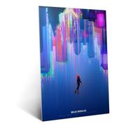 Displate Poster en Métal Marvel Miles Morales: Upside Down City Affiche Murale Décorative pour Chambre à Coucher Monture Magnétique 48 x 67,5 cm